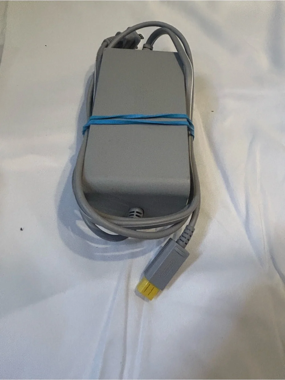 Nintendo Black Wii U Console with Gray Power Adapter